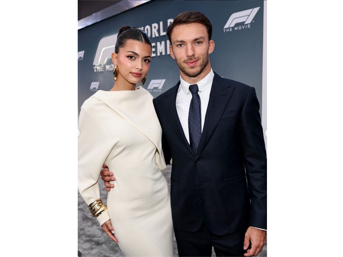 Pierre Gasly and his partner at the premiere (Image via Instagram/ @f1)